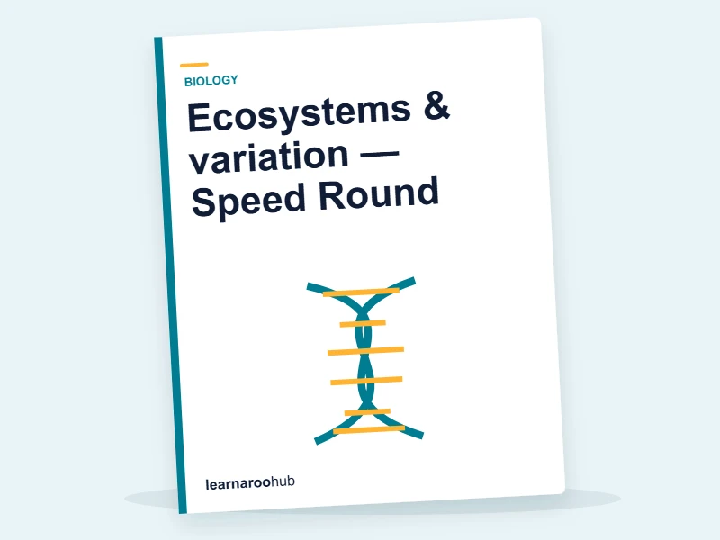 Ecosystems & variation — Speed Round — quiz cover