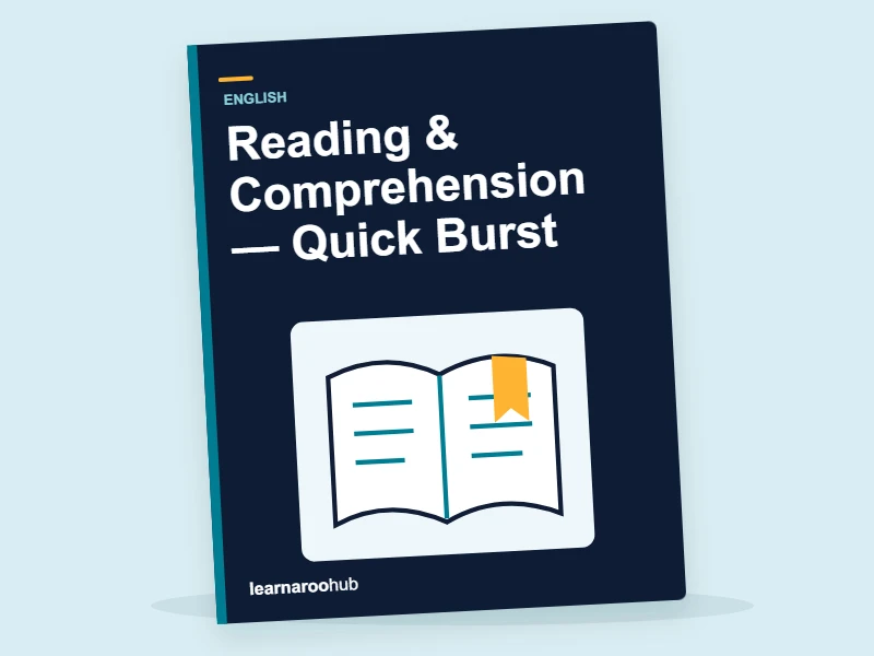 KS3 English: Reading & Comprehension — Quick Burst — activity book cover