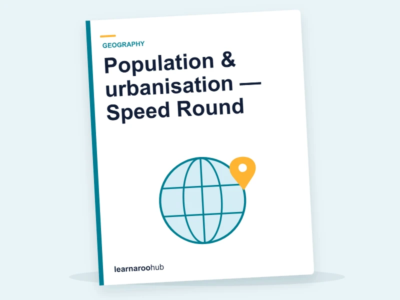 Population & urbanisation — Speed Round — quiz cover