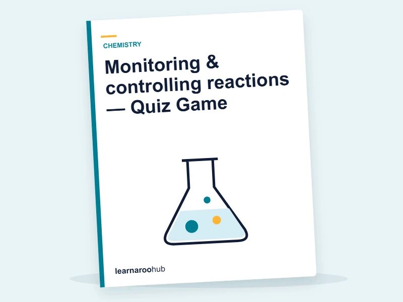 Monitoring & controlling reactions — Quiz Game — quiz cover