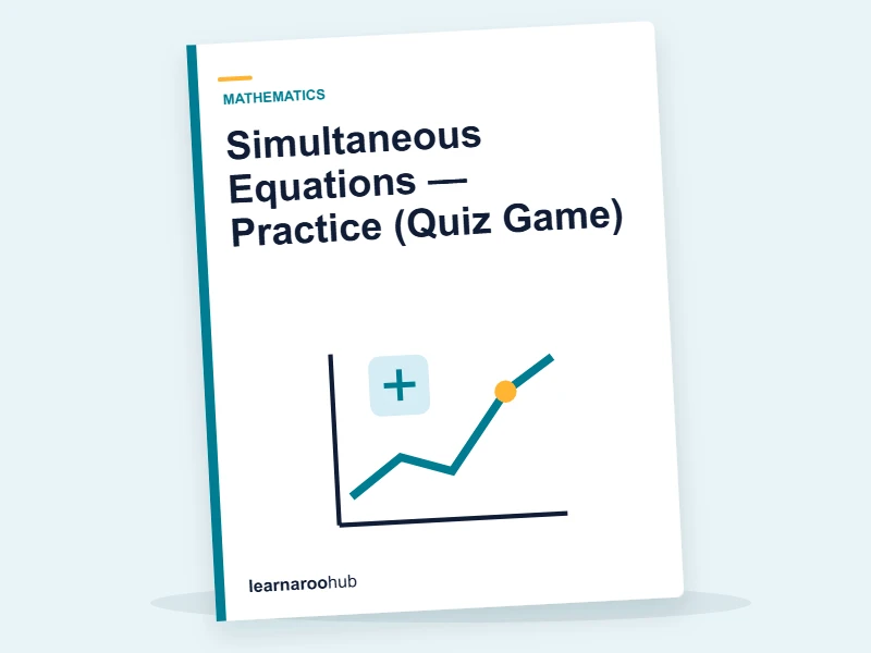 Simultaneous Equations — Practice (Quiz Game) — quiz cover