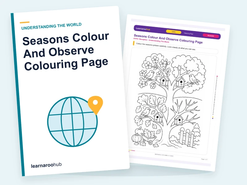Seasons Colour And Observe Colouring Page — colouring sheets cover