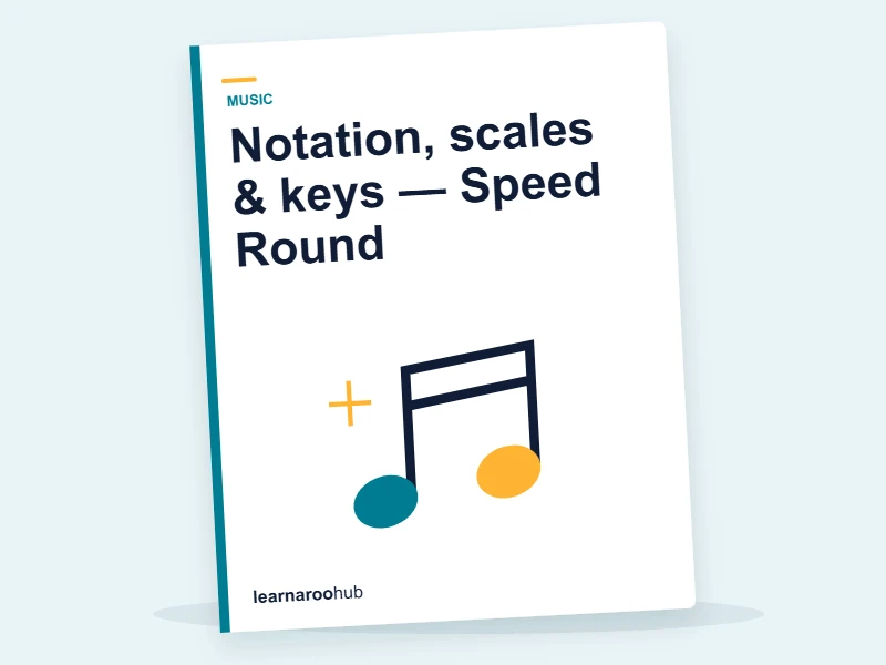 Notation, scales & keys — Speed Round — quiz cover