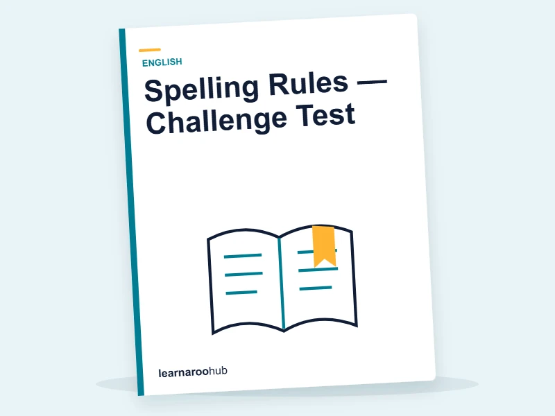 Spelling Rules — Challenge Test — quiz cover