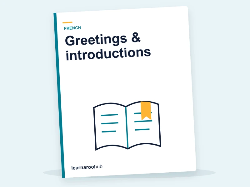 KS2 French — Module 1: Greetings & introductions — e-learning module cover