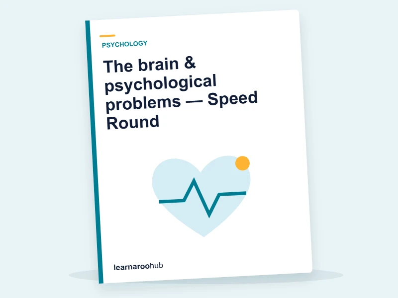 The brain & psychological problems — Speed Round — quiz cover