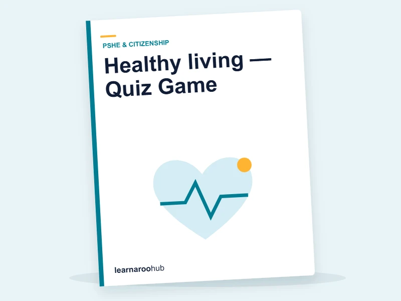 Healthy living — Quiz Game — quiz cover