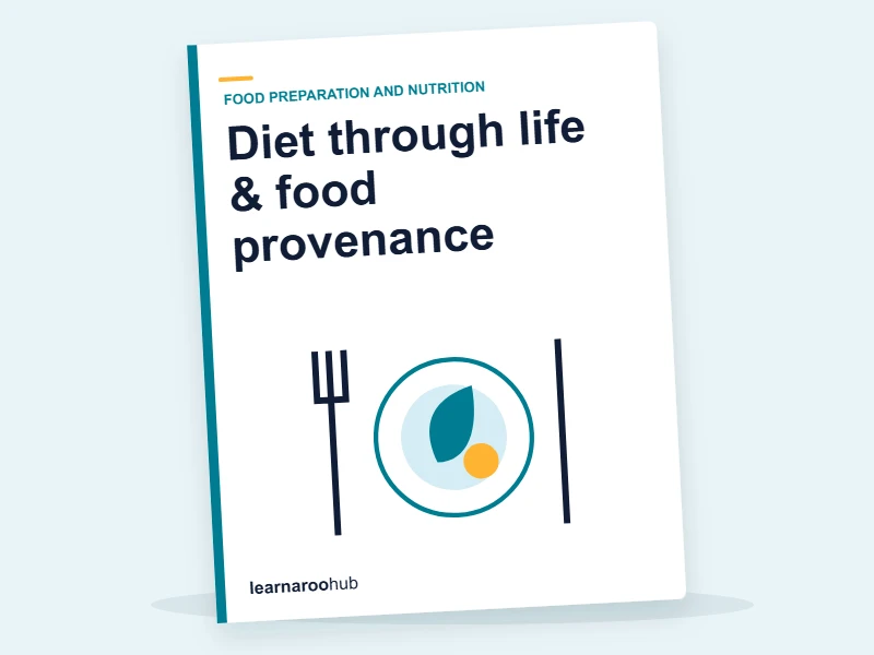 GCSE Food Prep & Nutrition — Module 6: Diet through life & food provenance — e-learning module cover