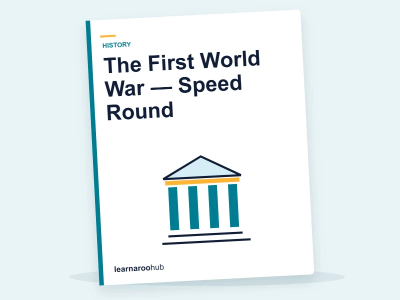 The First World War — Speed Round — quiz cover
