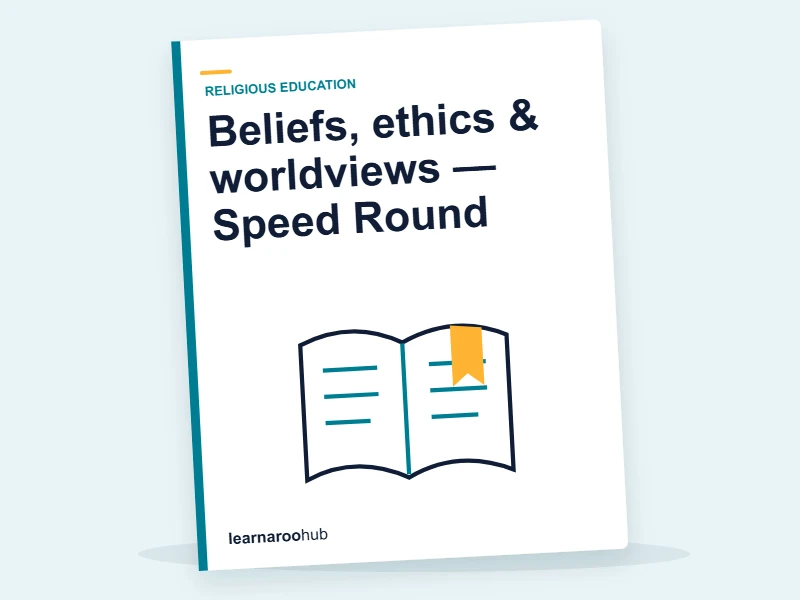 Beliefs, ethics & worldviews — Speed Round — quiz cover