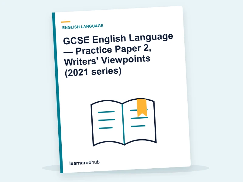 GCSE English Language — Practice Paper 2, Writers' Viewpoints (2021 series) — mock practice paper cover
