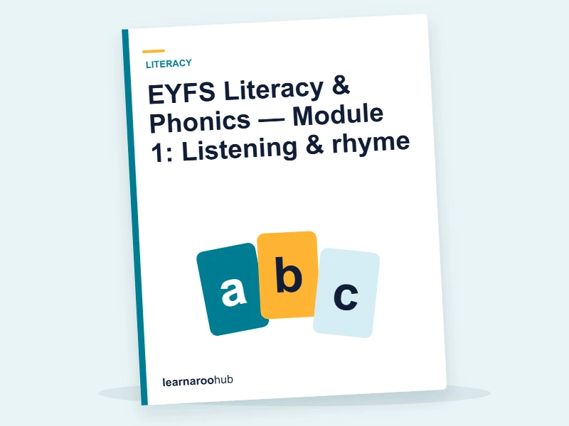 EYFS Literacy & Phonics — Module 1: Listening & rhyme — e-learning module cover