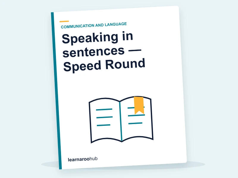 Speaking in sentences — Speed Round — quiz cover