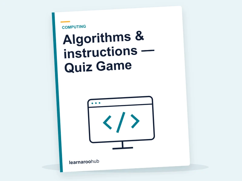 Algorithms & instructions — Quiz Game — quiz cover