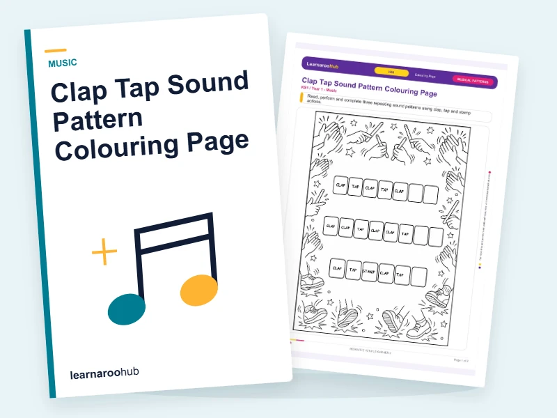 Clap Tap Sound Pattern Colouring Page — colouring sheets cover
