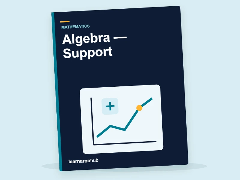 KS2 Mathematics: Algebra — Support — activity book cover