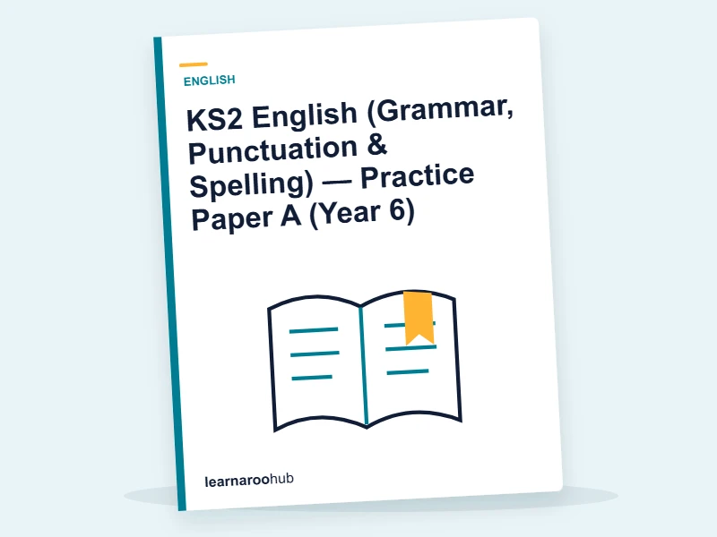 KS2 English (Grammar, Punctuation & Spelling) — Practice Paper A (Year 6) — mock practice paper cover