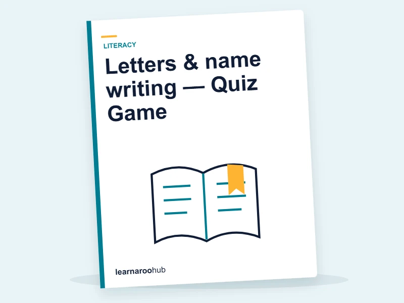 Letters & name writing — Quiz Game — quiz cover