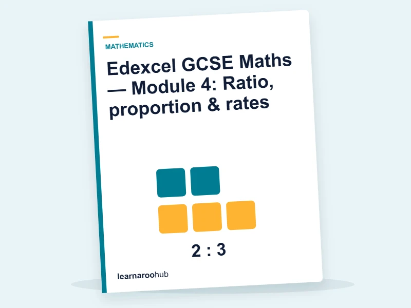 Edexcel GCSE Maths — Module 4: Ratio, proportion & rates — e-learning module cover