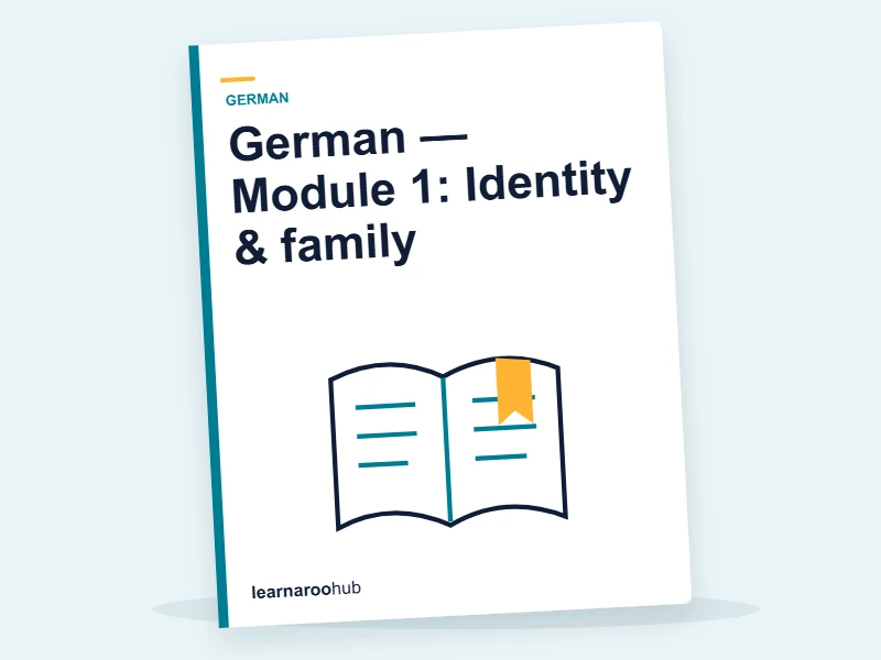 German — Module 1: Identity & family — e-learning module cover