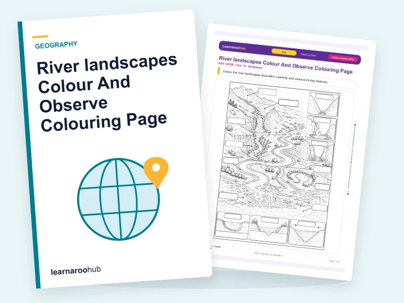 River landscapes Colour And Observe Colouring Page — colouring sheets cover