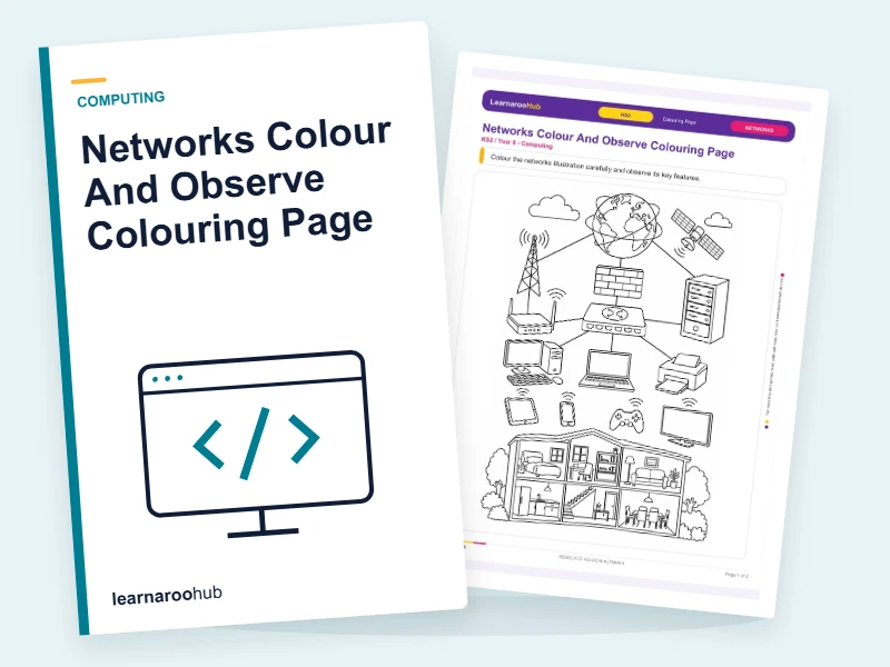 Networks Colour And Observe Colouring Page — colouring sheets cover