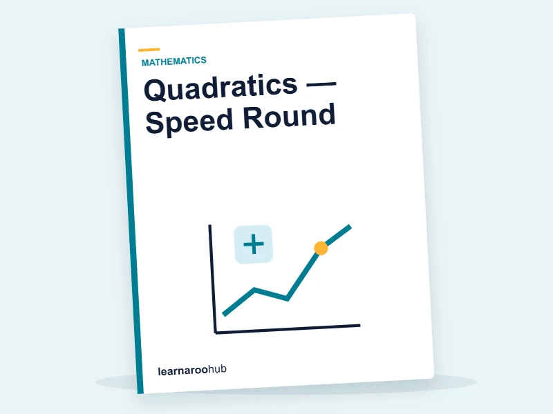 Quadratics — Speed Round — quiz cover