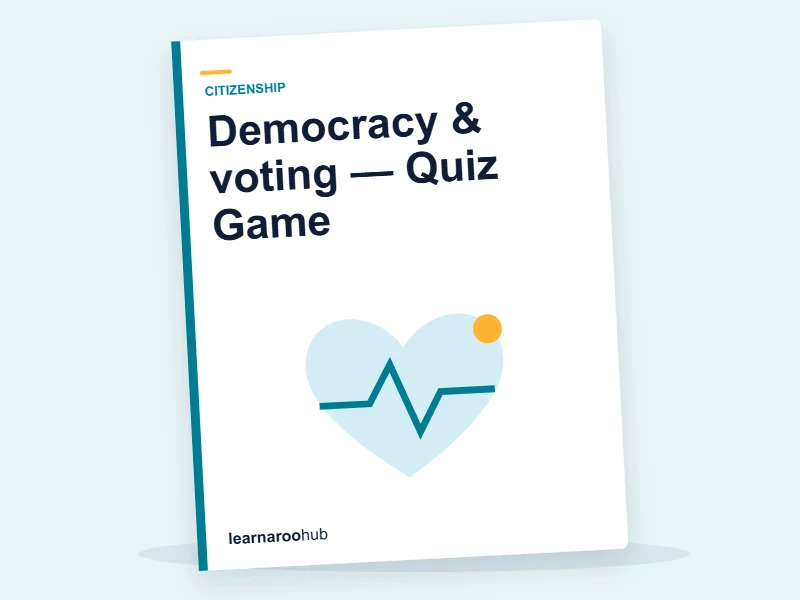Democracy & voting — Quiz Game — quiz cover