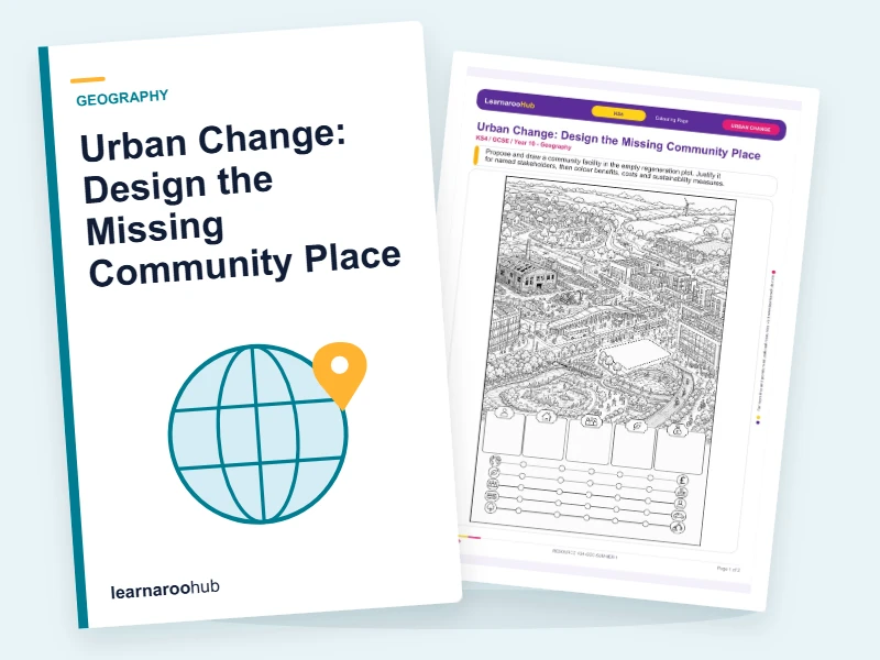 Urban Change: Design the Missing Community Place — colouring sheets cover