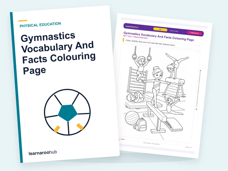 Gymnastics Vocabulary And Facts Colouring Page — colouring sheets cover