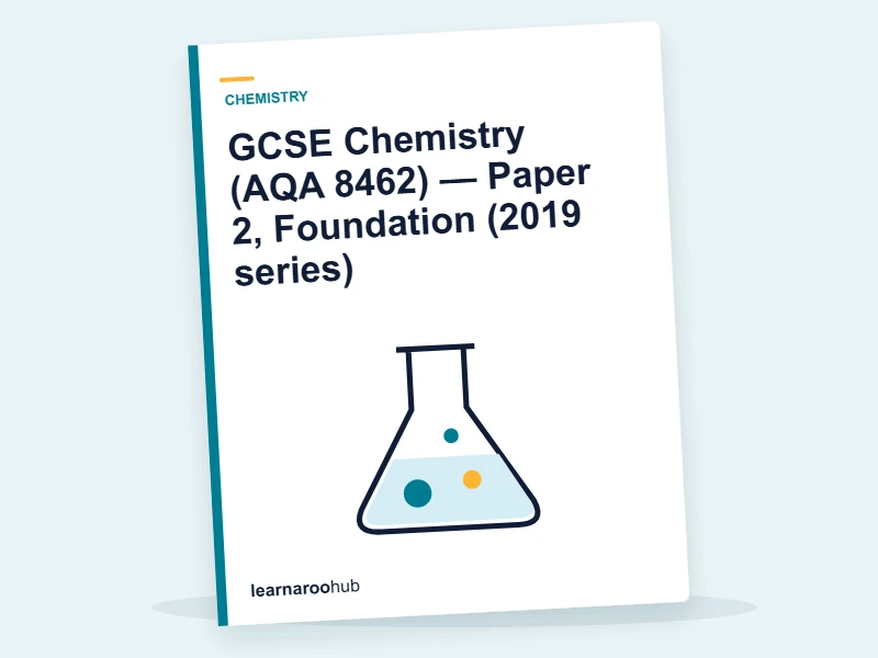 GCSE Chemistry (AQA 8462) — Paper 2, Foundation (2019 series) — mock practice paper cover