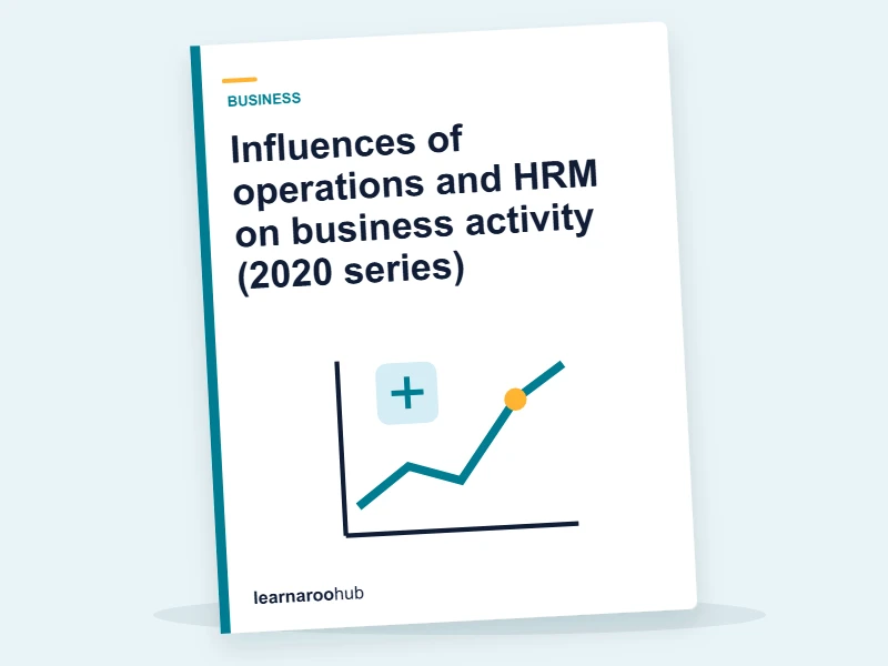 GCSE Business (AQA 8132) — Paper 1: Influences of operations and HRM on business activity (2020 series) — mock practice paper cover