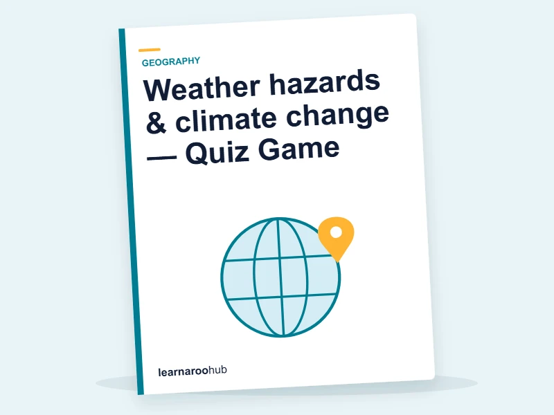 Weather hazards & climate change — Quiz Game — quiz cover
