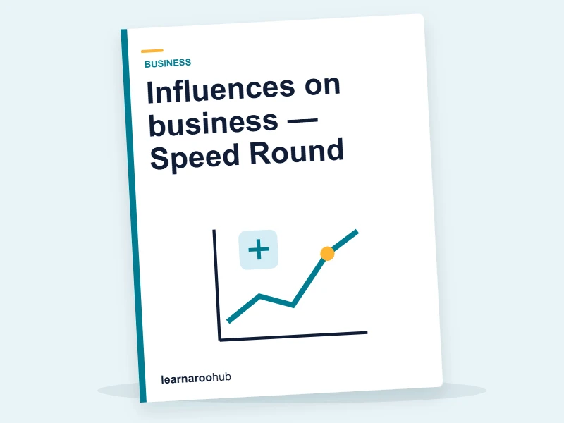 Influences on business — Speed Round — quiz cover