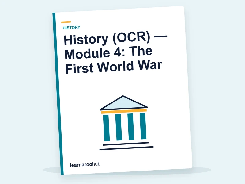 History (OCR) — Module 4: The First World War — e-learning module cover
