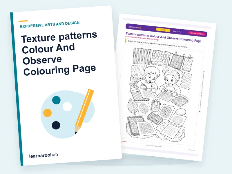 Texture patterns Colour And Observe Colouring Page — colouring sheets cover