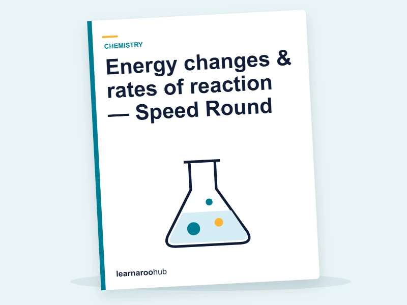 Energy changes & rates of reaction — Speed Round — quiz cover