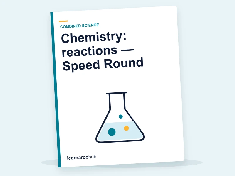 Chemistry: reactions — Speed Round — quiz cover
