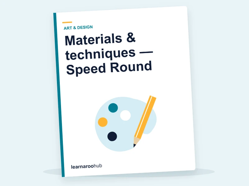 Materials & techniques — Speed Round — quiz cover