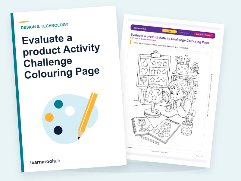 Evaluate a product Activity Challenge Colouring Page — colouring sheets cover