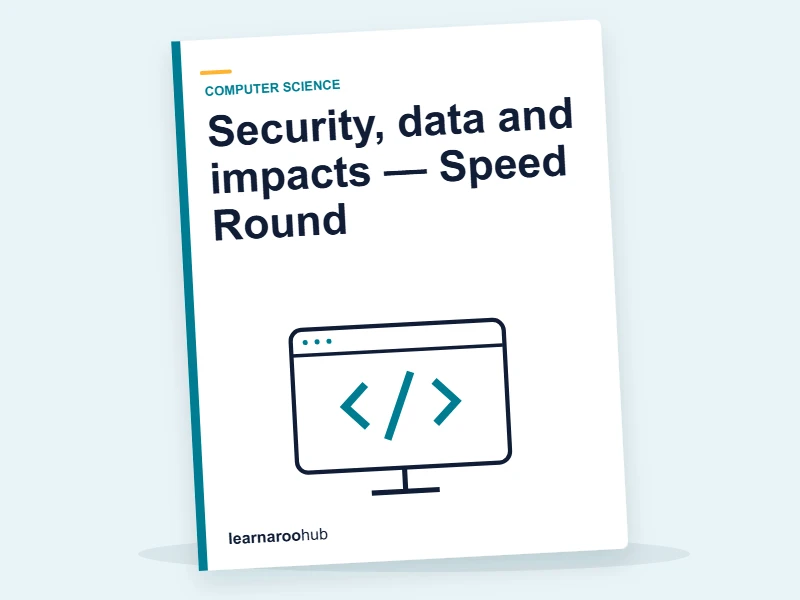 Security, data and impacts — Speed Round — quiz cover