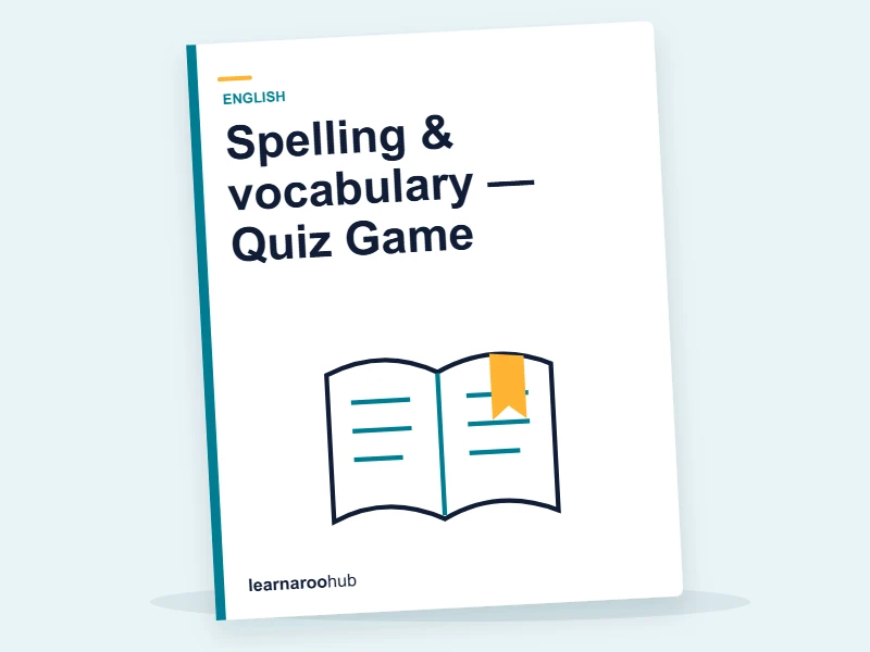 Spelling & vocabulary — Quiz Game — quiz cover