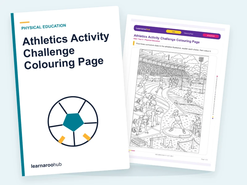 Athletics Activity Challenge Colouring Page — colouring sheets cover