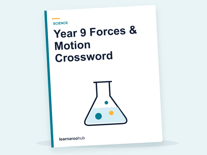 Year 9 Forces & Motion Crossword — printable / pdf cover