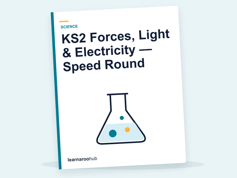 KS2 Forces, Light & Electricity — Speed Round — quiz cover