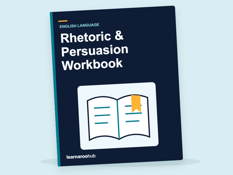 GCSE English Language: Rhetoric & Persuasion Workbook — activity book cover