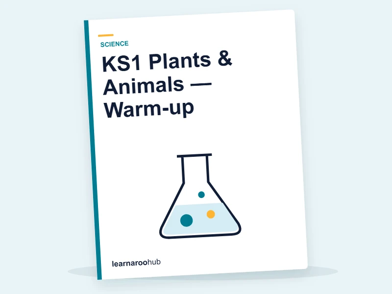 KS1 Plants & Animals — Warm-up — quiz cover