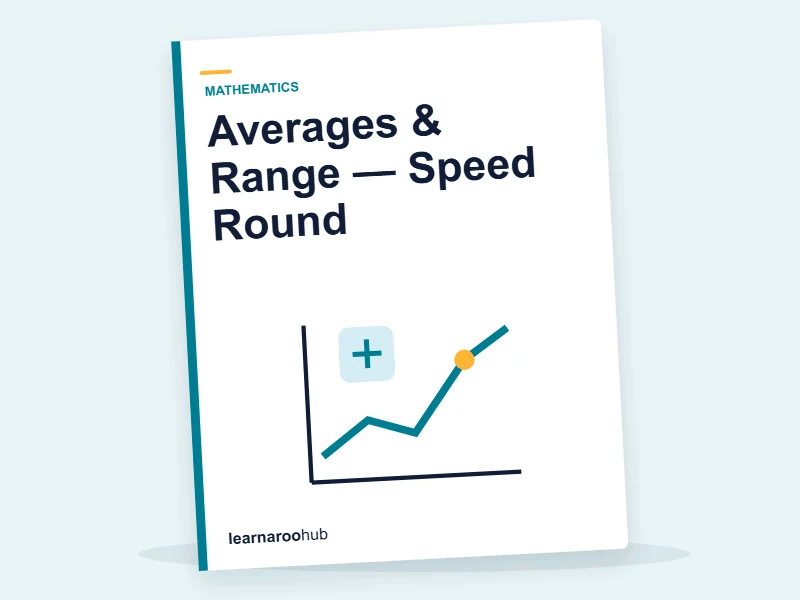 Averages & Range — Speed Round — quiz cover