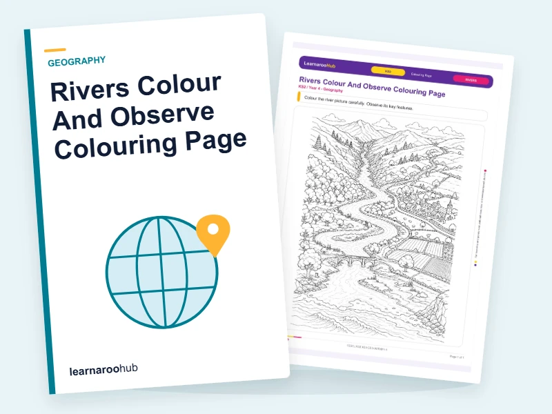 Rivers Colour And Observe Colouring Page — colouring sheets cover