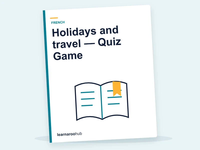Holidays and travel — Quiz Game — quiz cover